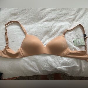 Tommy John Lightly Lined Wireless Tan Bra Size 34B